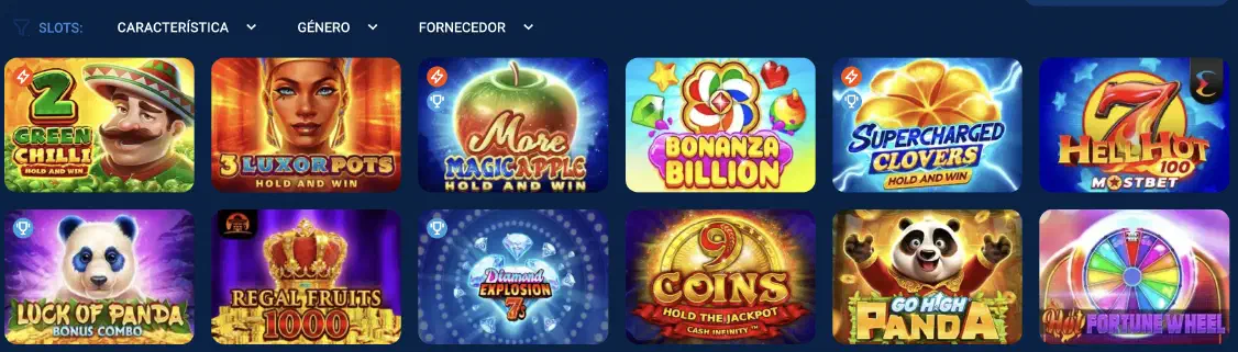 Slots Mostbet PT